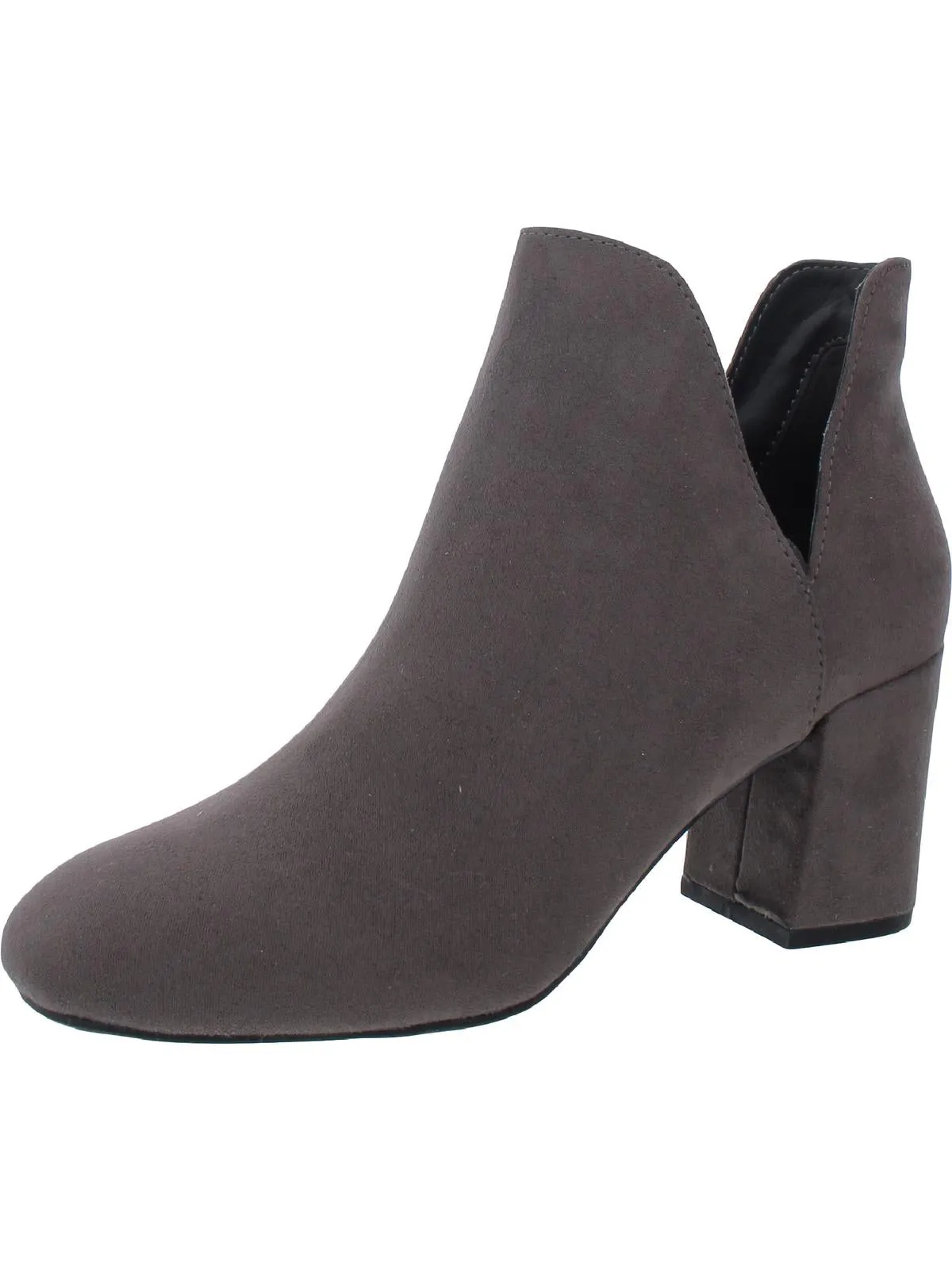 001972 Womens Faux Suede Square Toe Chelsea Boots