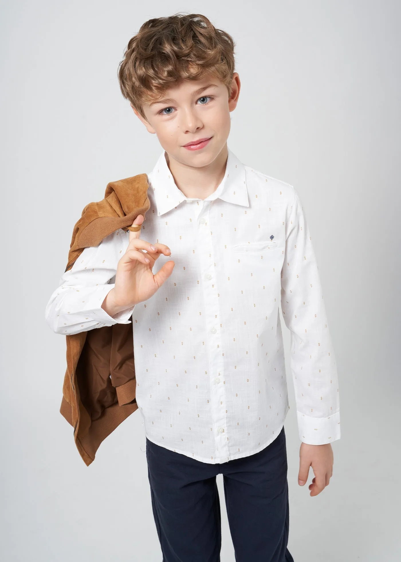 6123 - L/s shirt for teen boy - White