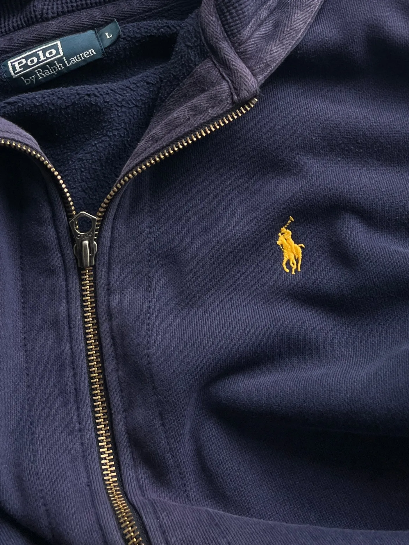 90's Ralph Lauren heavyweight Zip Up Hoodie (L)