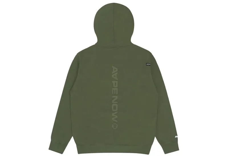 AAPE By A Bathing Ape Badge Logo Hoodie khaki