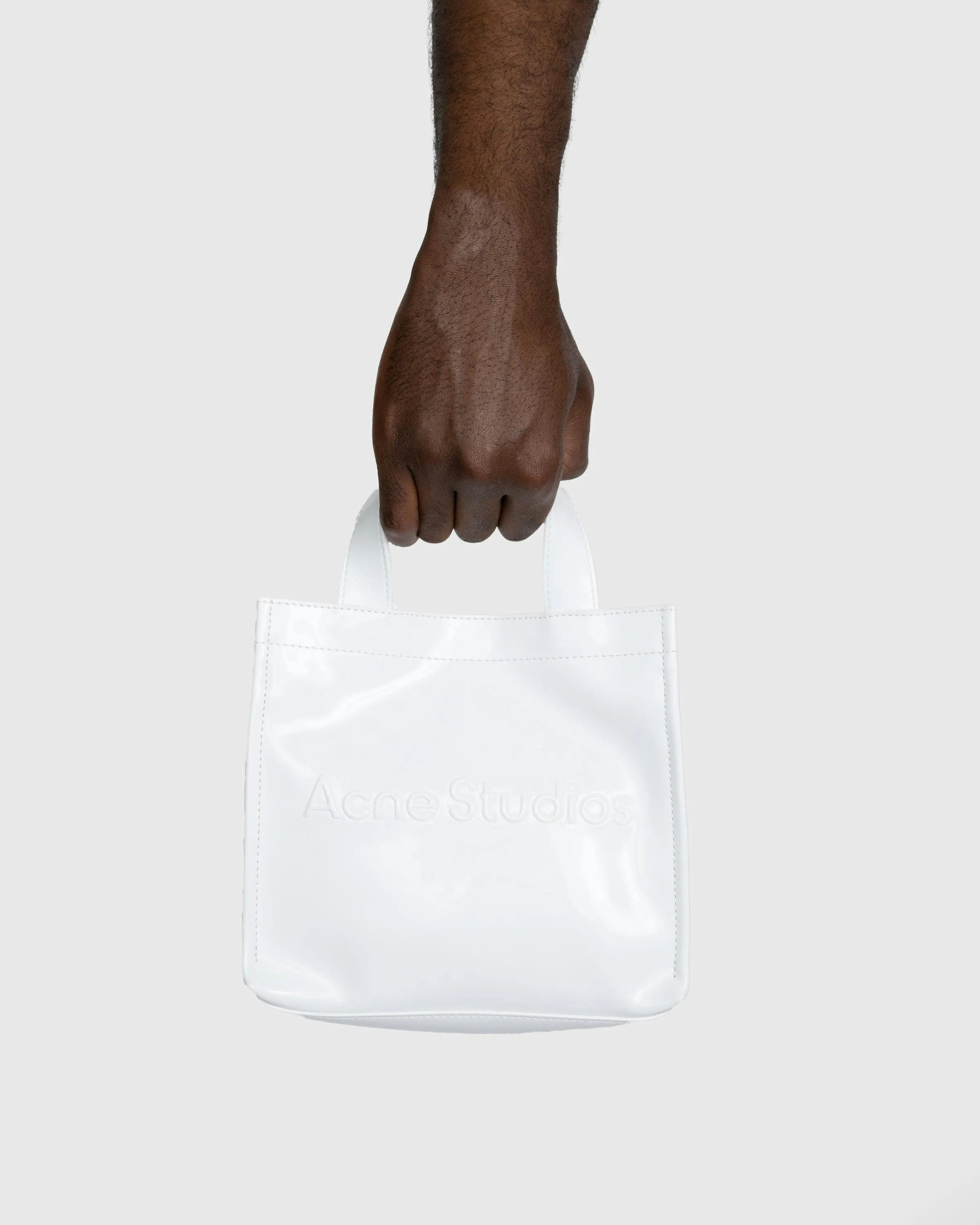 Acne Studios – Mini Logo Tote Bag White | Highsnobiety Shop