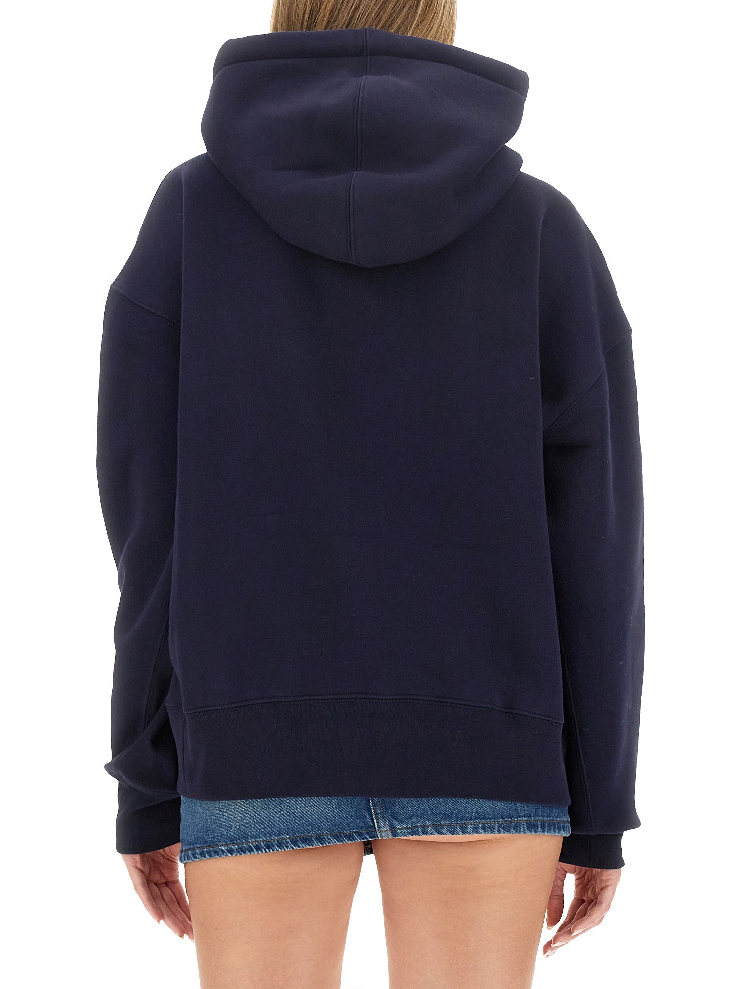 AMI PARIS    COTTON SWEATSHIRT WITH LOGO