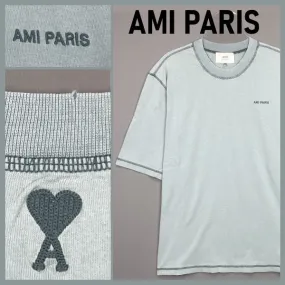 AMI PARIS  |Street Style Logo Designers T-Shirts