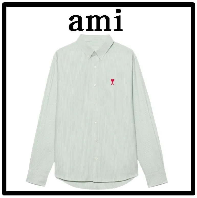 AMI PARIS  |Unisex Street Style Logo Designers Shirts