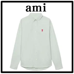 AMI PARIS  |Unisex Street Style Logo Designers Shirts