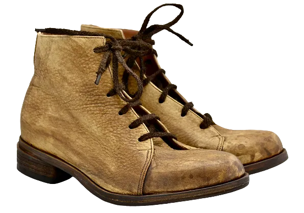 Asym derby boot  |  Clay stain | Yak