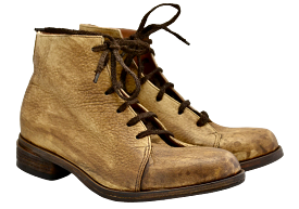 Asym derby boot  |  Clay stain | Yak