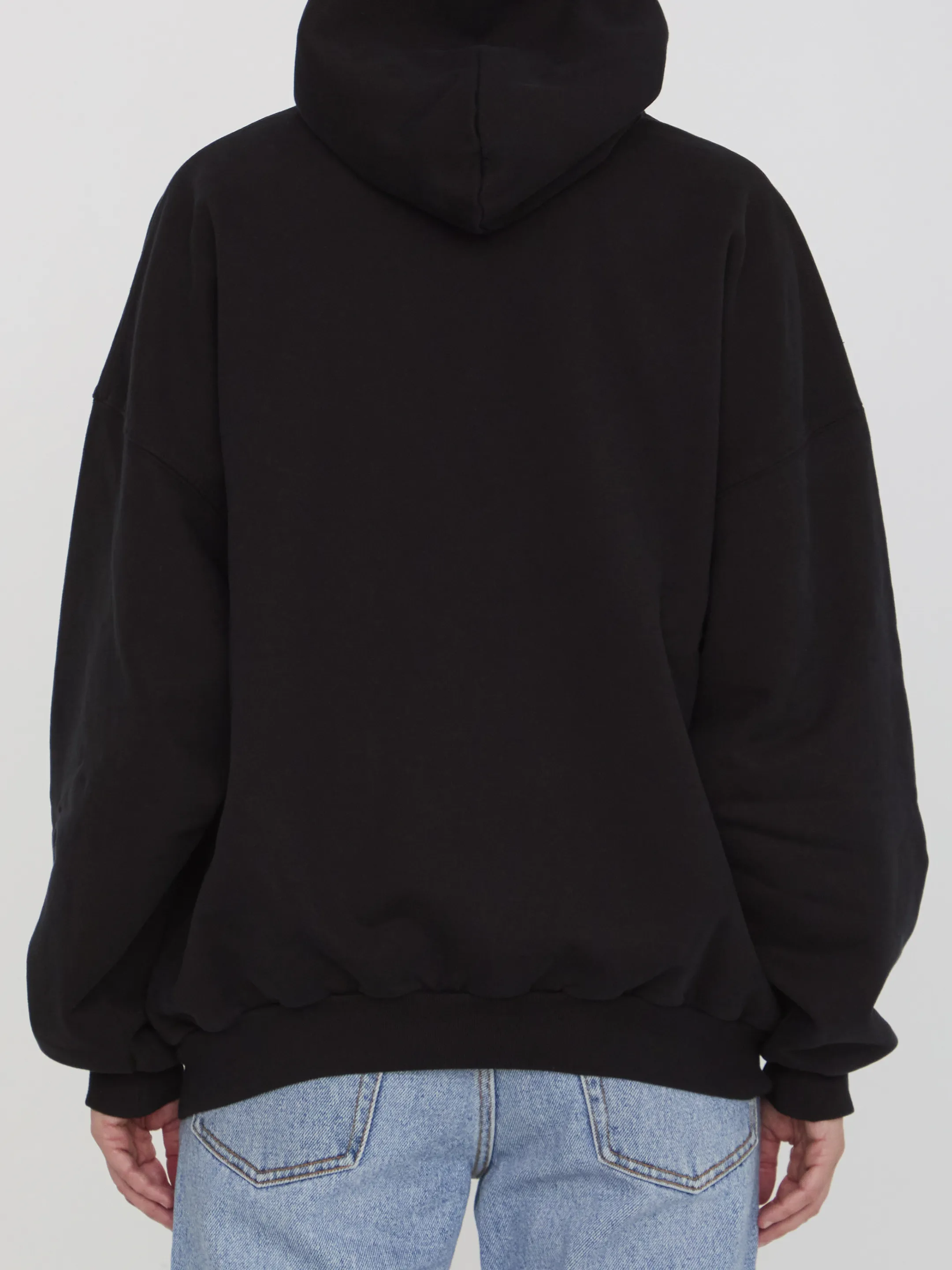 BALENCIAGA  |Beverly Hills Hoodie Oversized in Black/white