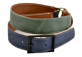 Belt | narrow | Mixed leather linked