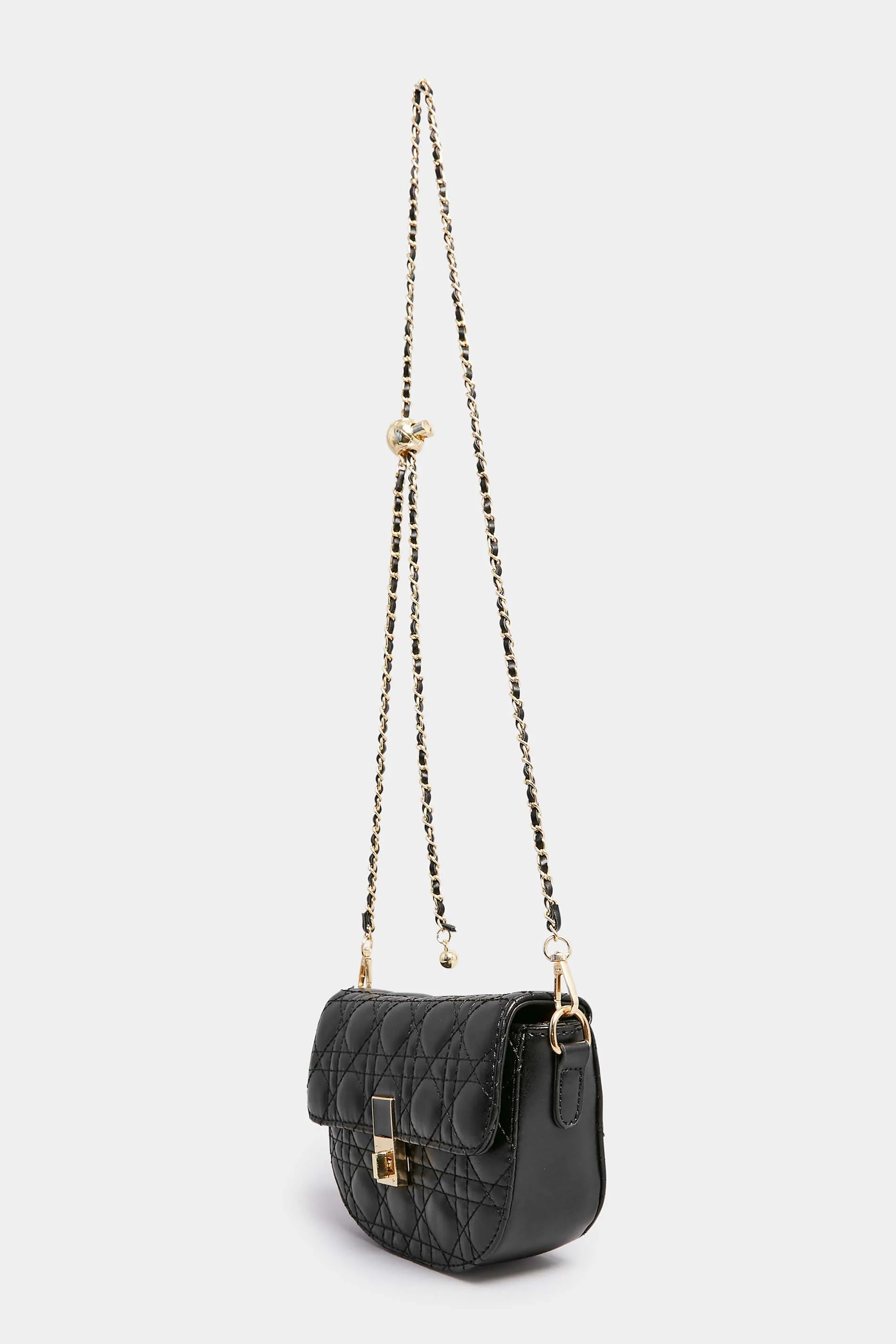 Black Quilted Chain Shoulder Bag