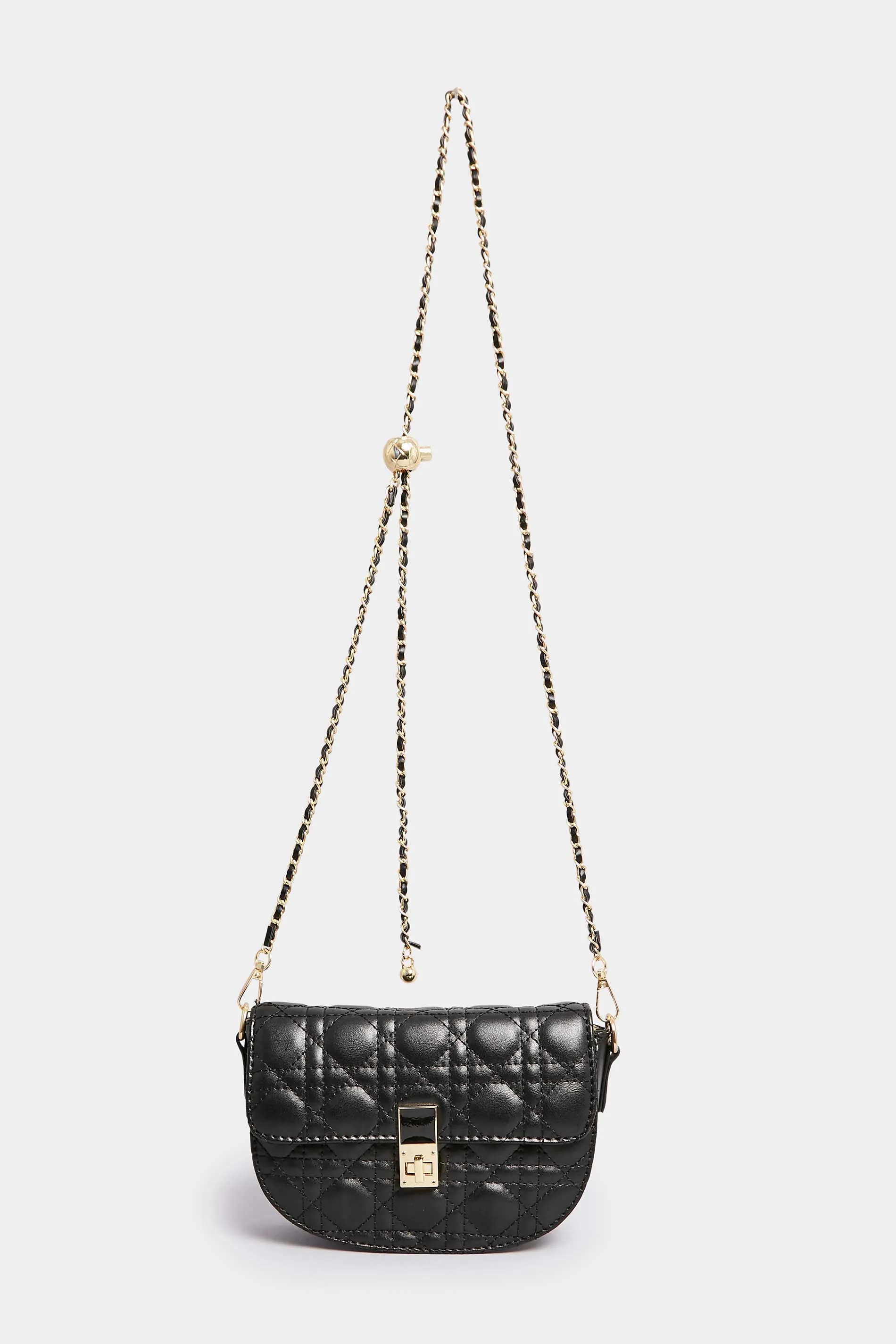 Black Quilted Chain Shoulder Bag