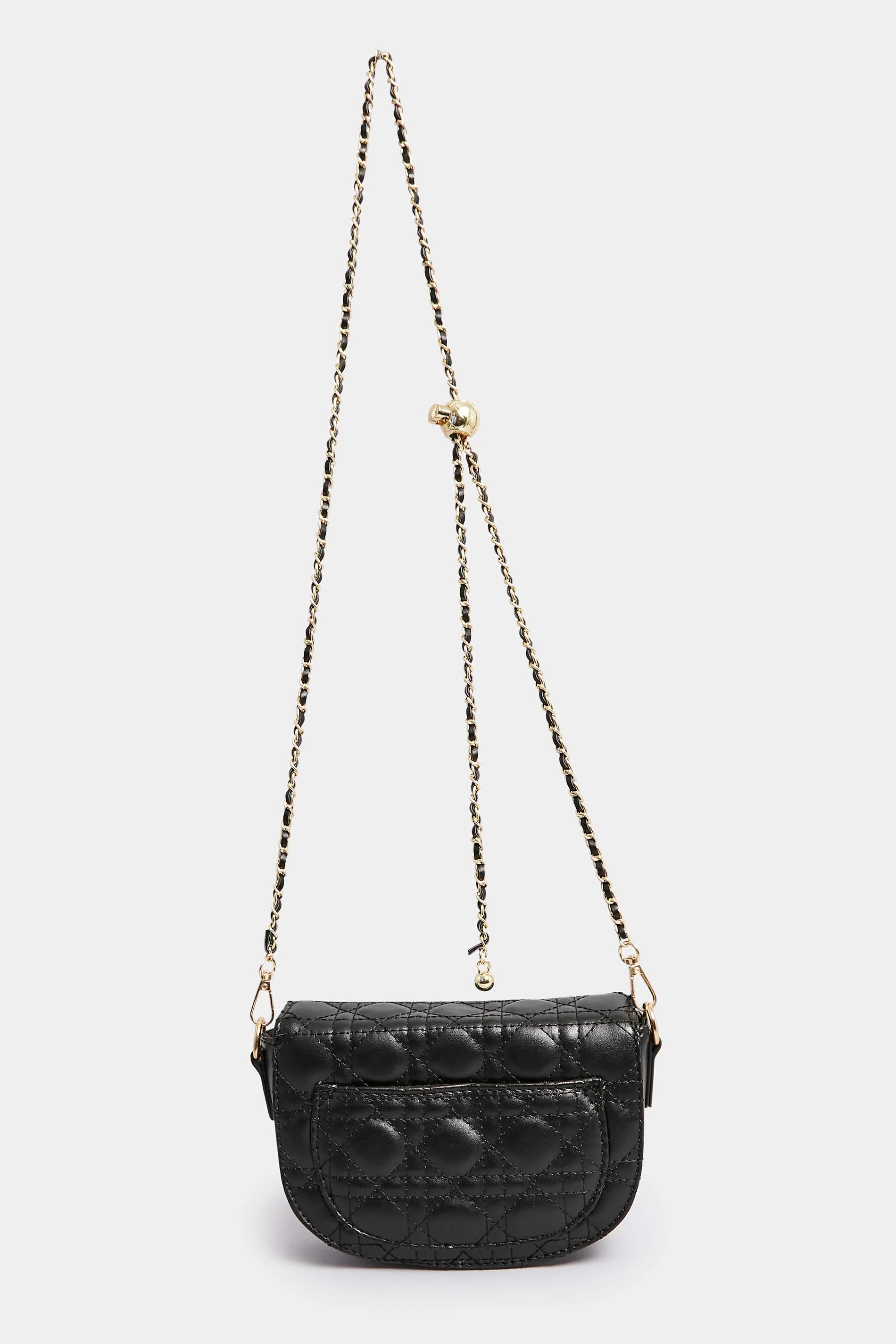 Black Quilted Chain Shoulder Bag