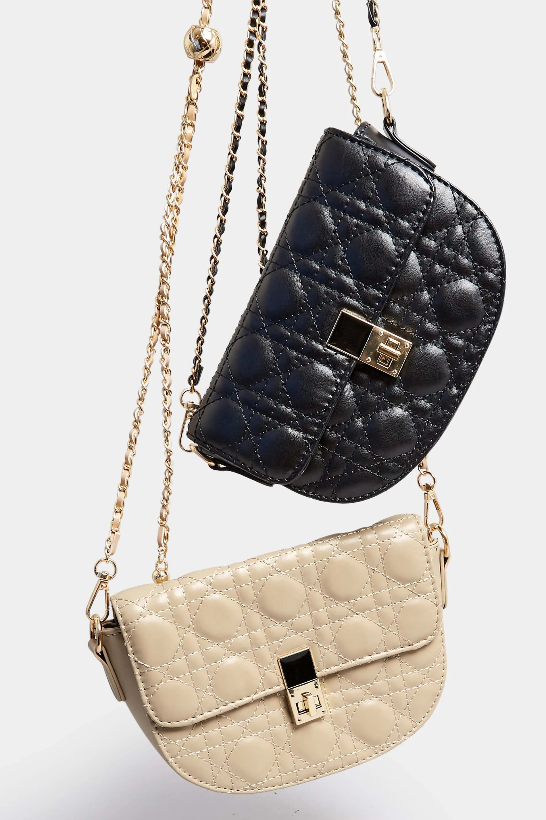 Black Quilted Chain Shoulder Bag