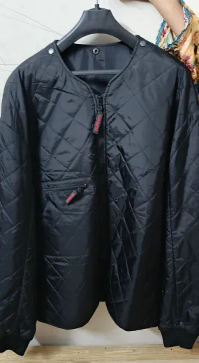 Branded puffer and quilted jacket