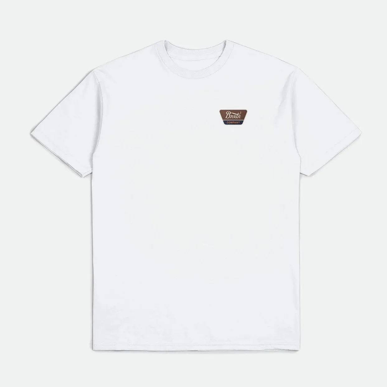 BRIXTON Linwood S/S Standard Tee - White/Brown