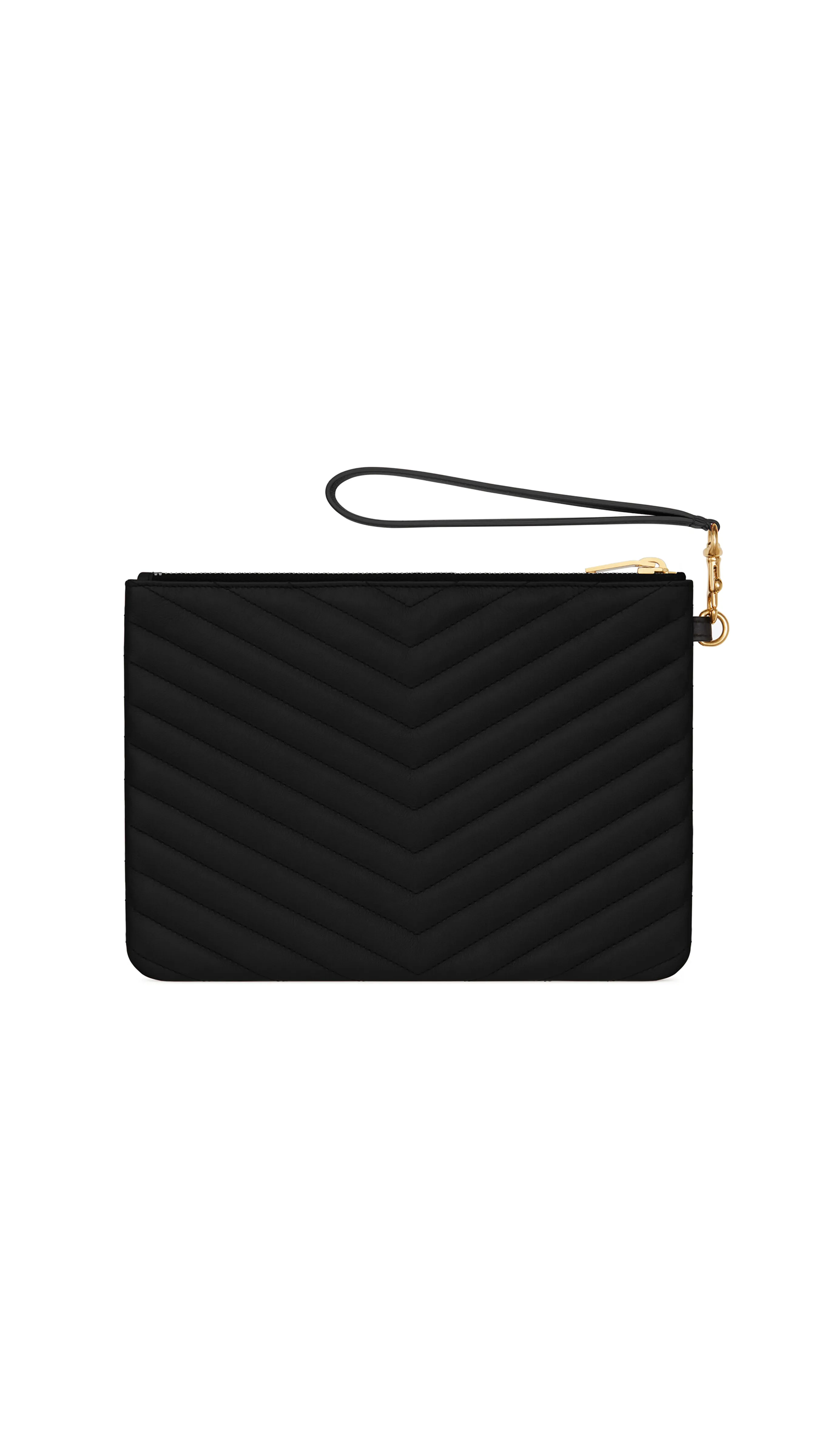 Cassandre Matlassé A5 Pouch in Quilted Leather - Black