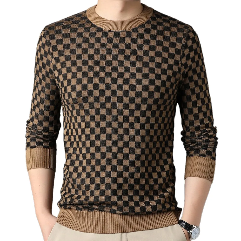 Casual Style Men's Thick Winter Warm Knitted Cashmere Pullover Sweater