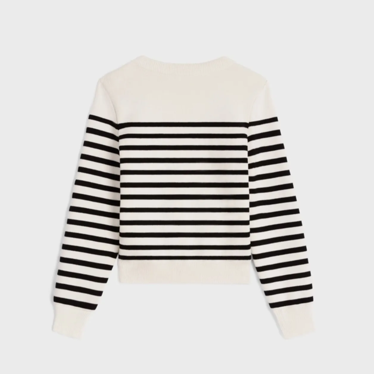 CELINE  |crew neck marinière sweater in cotton