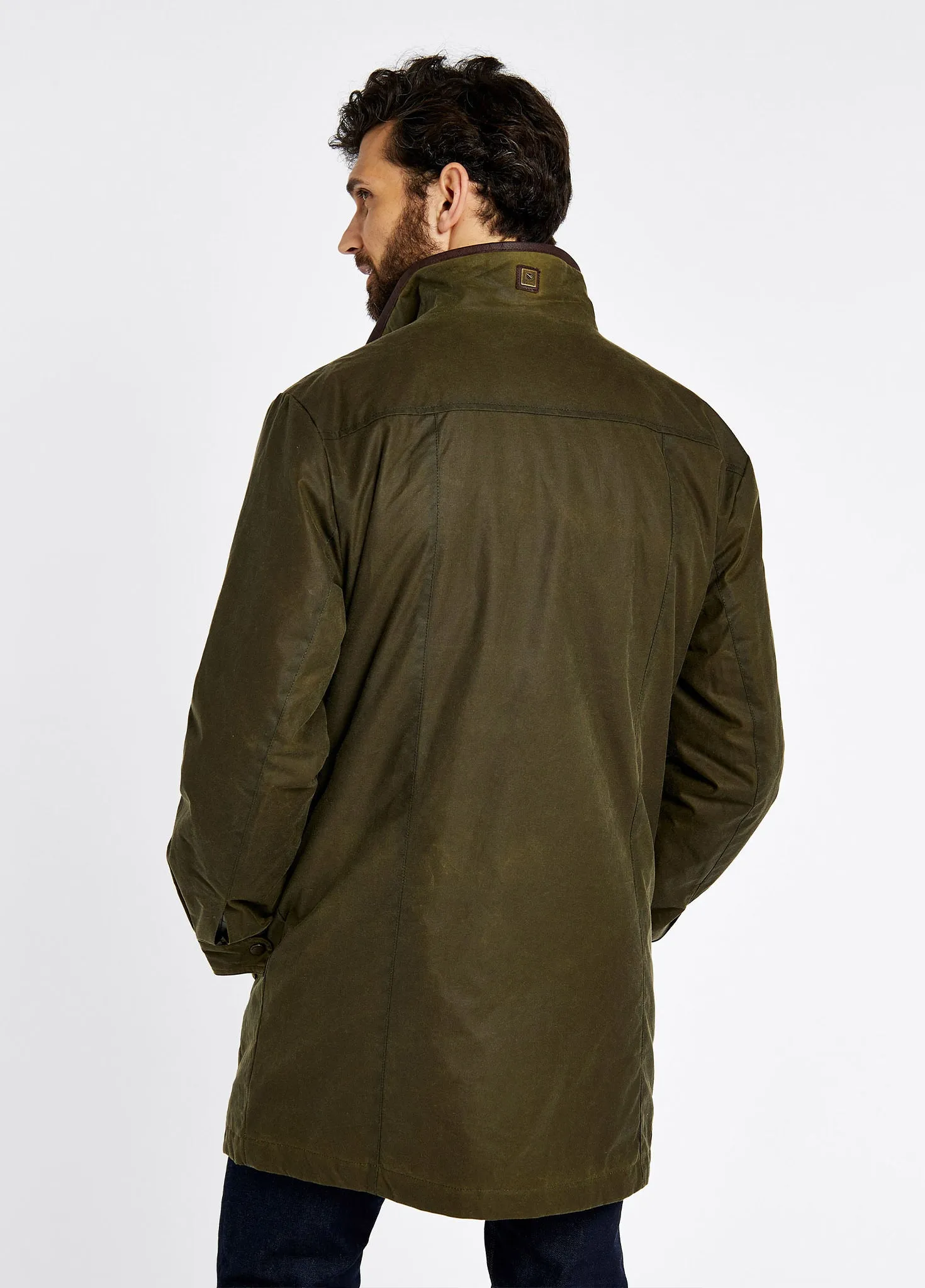 Chalkhill Men's Long Wax Jacket - Fennel