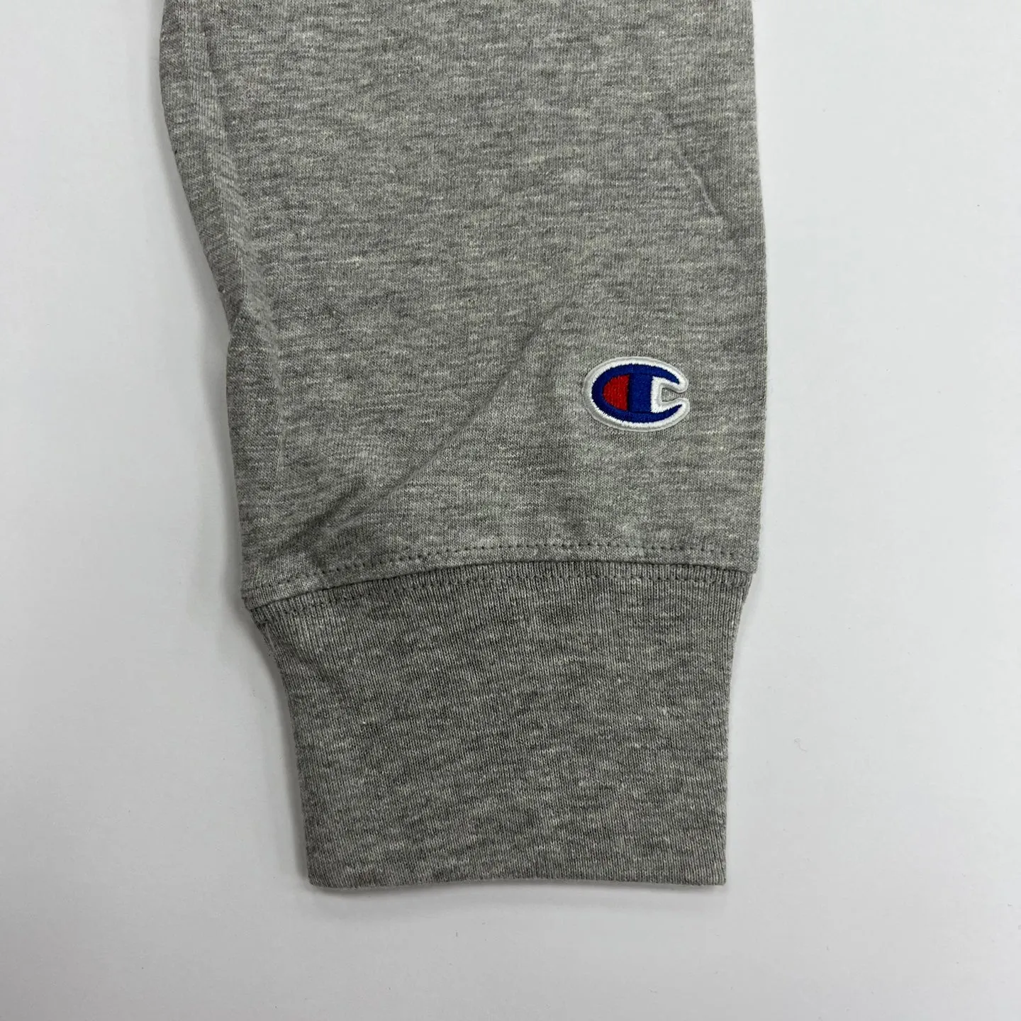 Champion Men's Long Sleeve Script Logo T-Shirt - H Grey