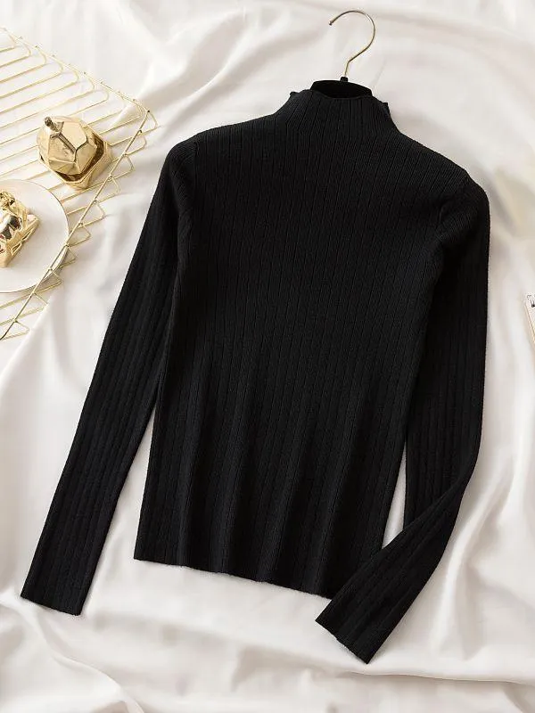 Charming Turtleneck Knitwear