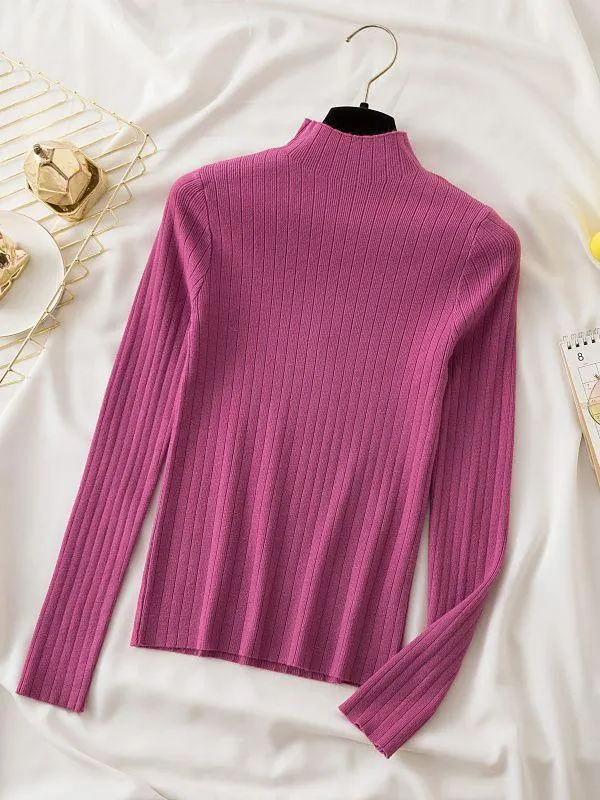 Charming Turtleneck Knitwear