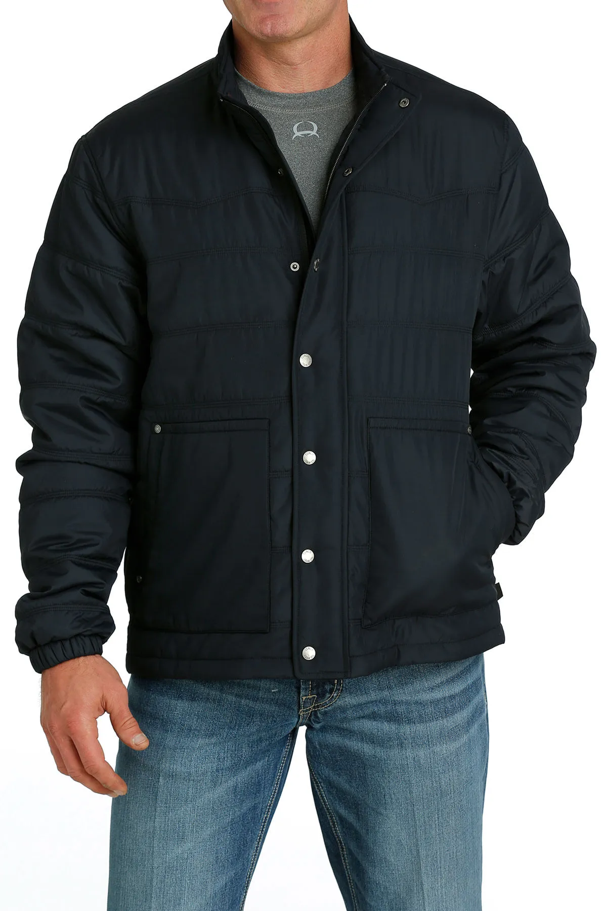 Cinch Mens Black Quilted Jacket