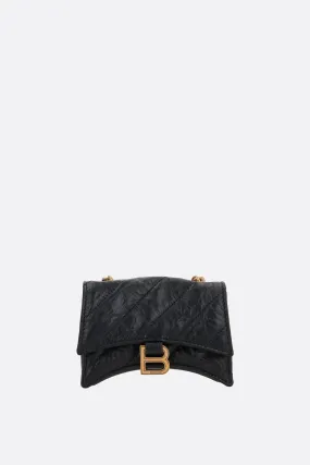 Crush mini shoulder bag in quilted Crush leather