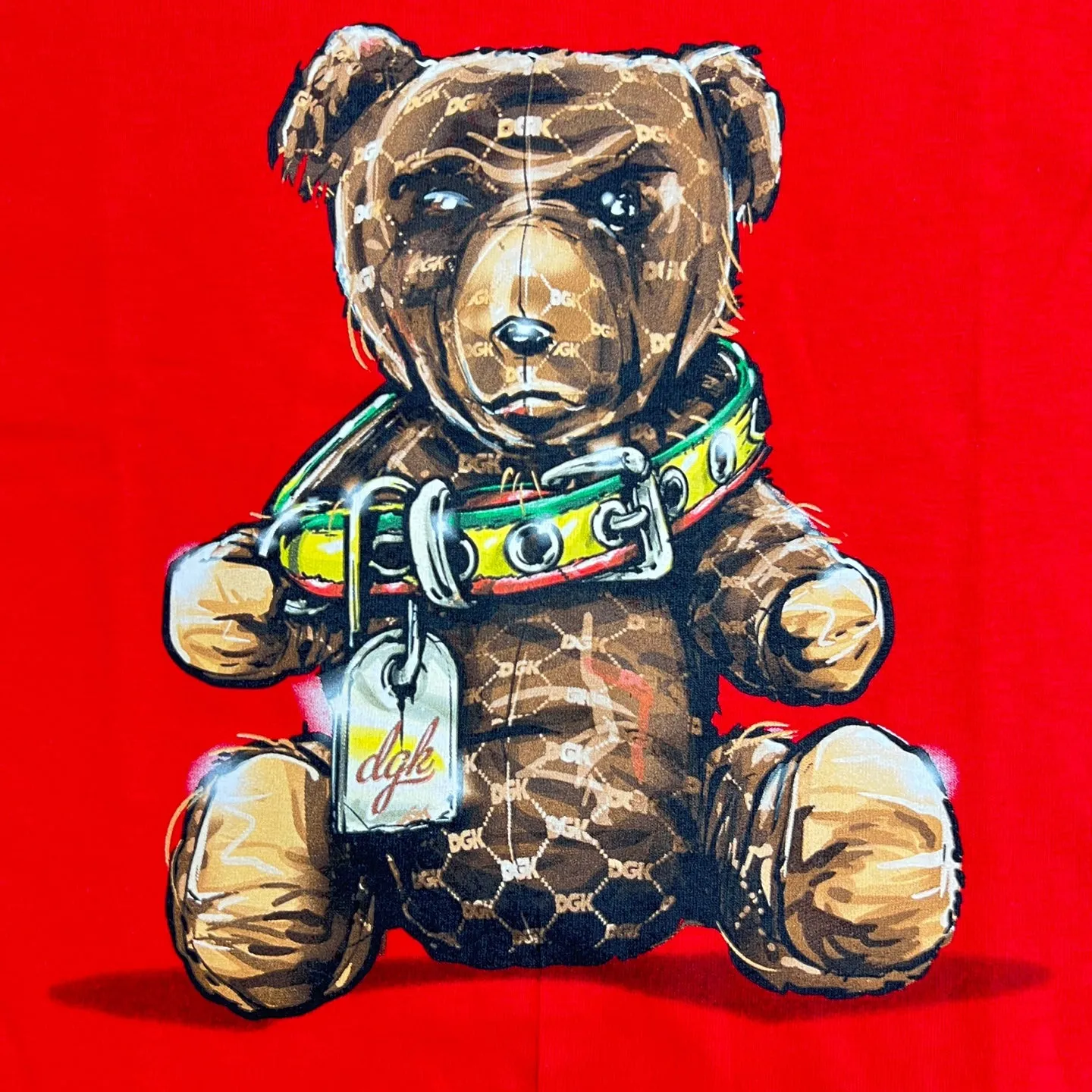 DGK Luxury Bear Graphic T-Shirt - RED