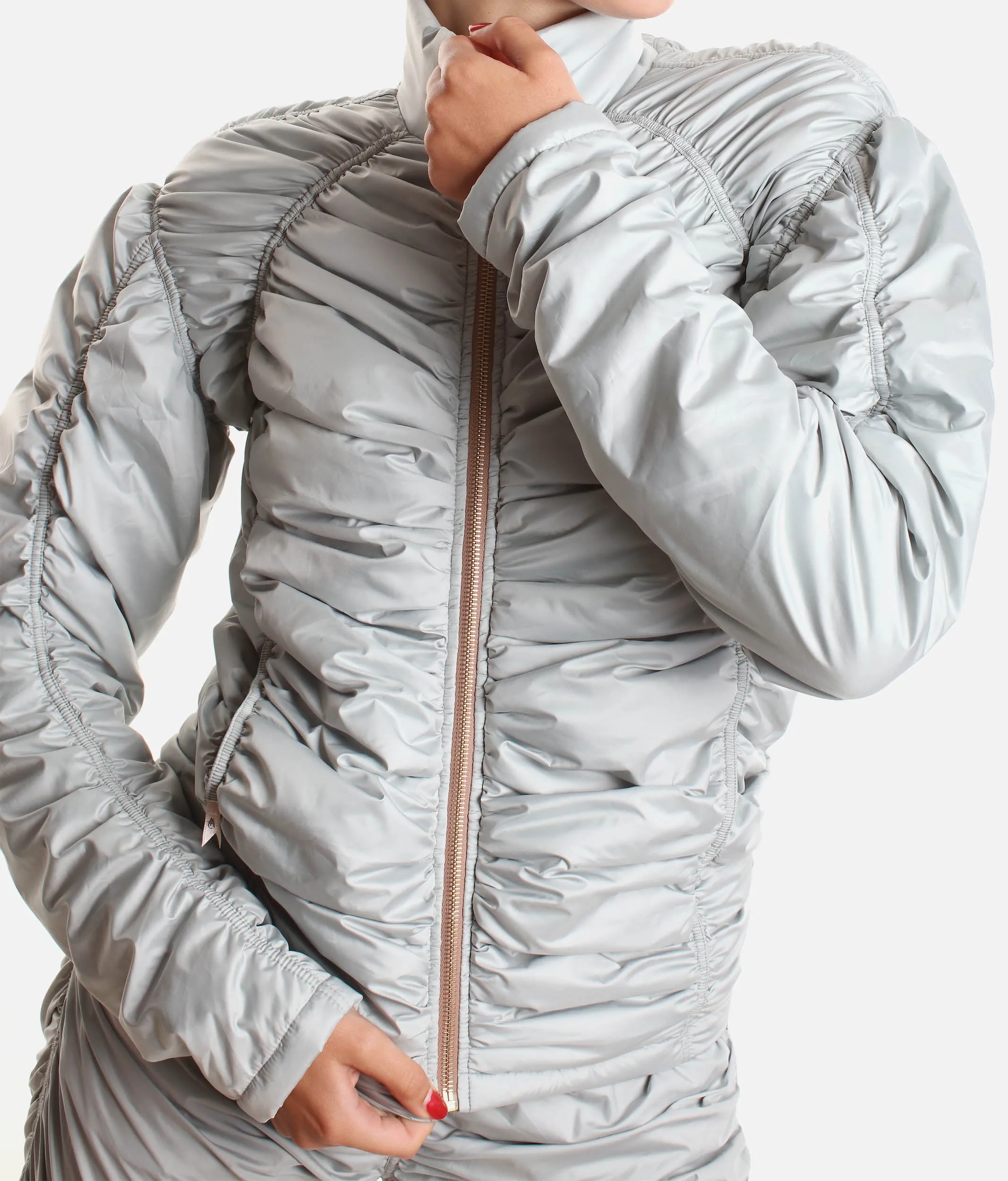 Draped Padded Jacket - PARA CUTE