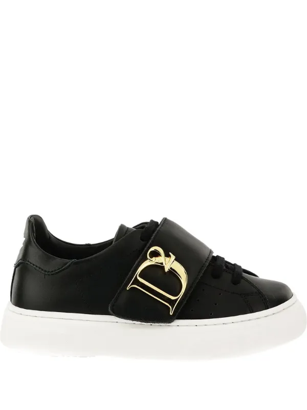 Dsquared2 Sneaker Strap Gold Logo Black