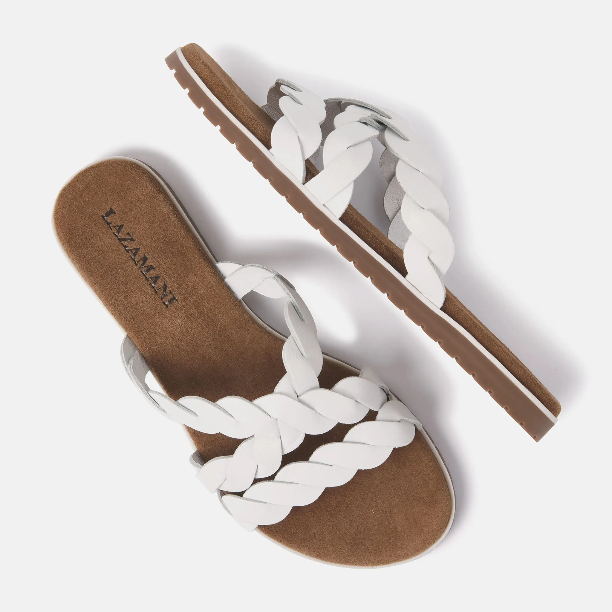 Eden Leren Dames Slippers White