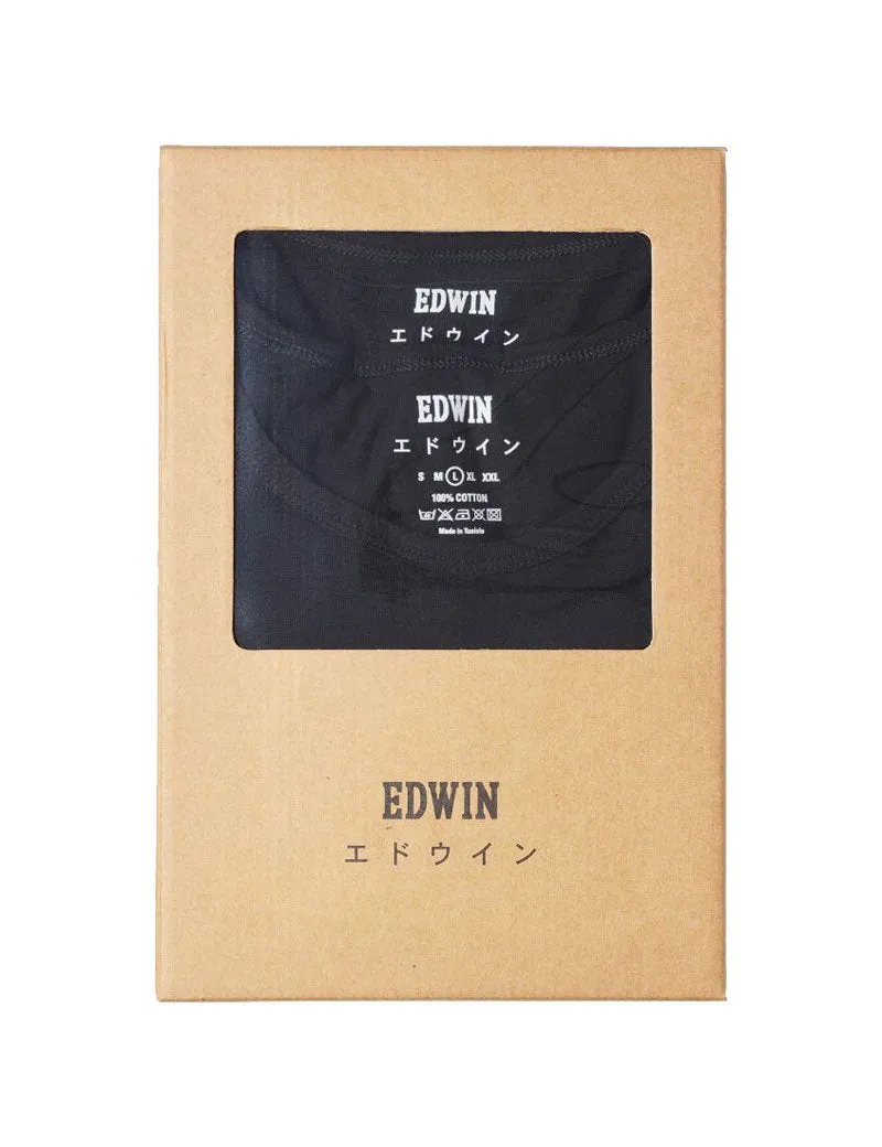 Edwin Double Pack Short Sleeve T-Shirts Navy Blazer