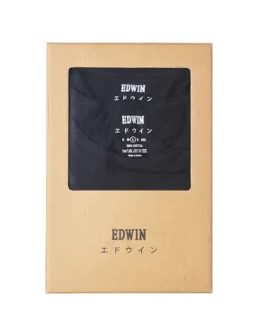 Edwin Double Pack Short Sleeve T-Shirts Navy Blazer