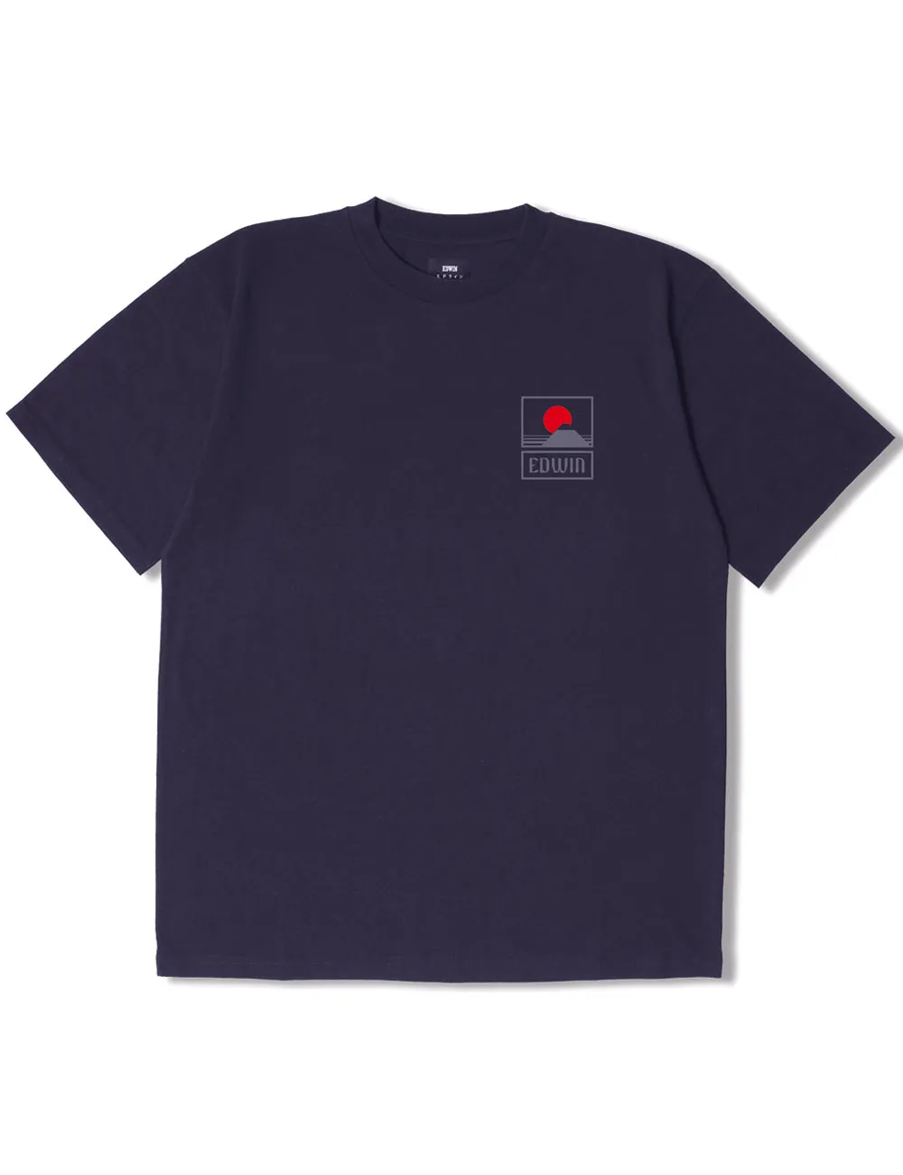 Edwin Sunset On Mt Fuji T-Shirt Navy Blazer