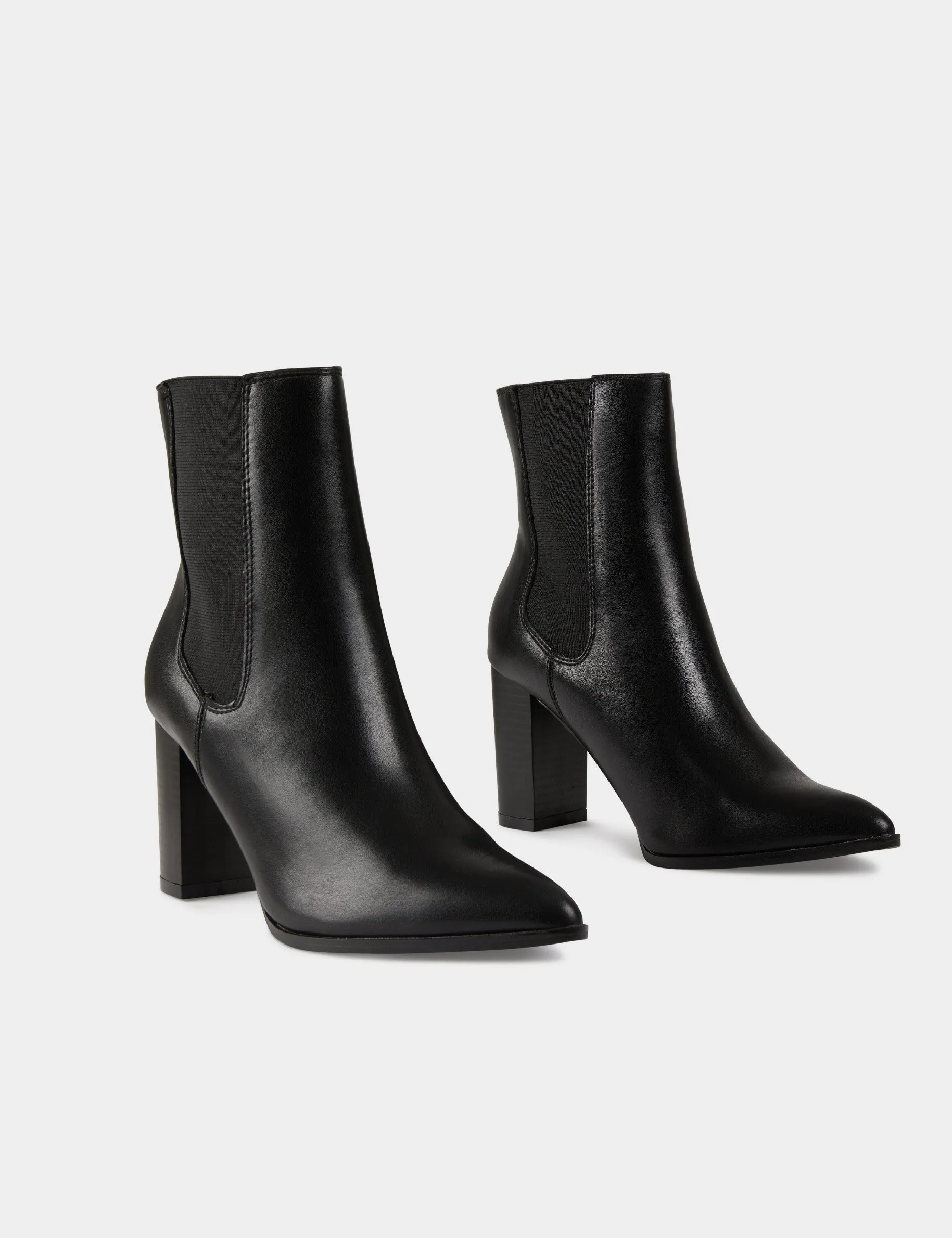 Elasticised boots with heels black women