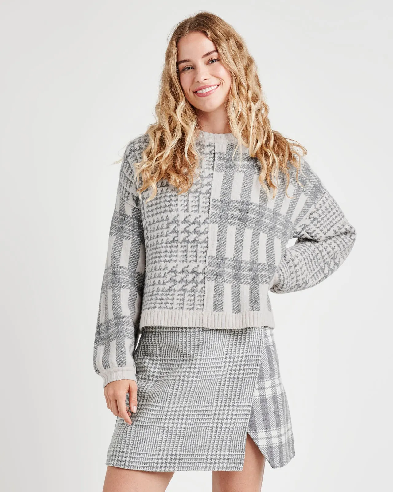 Elliott Cashblend Plaid Sweater