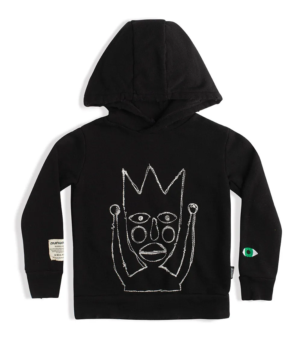 embroidered crown jester hoodie