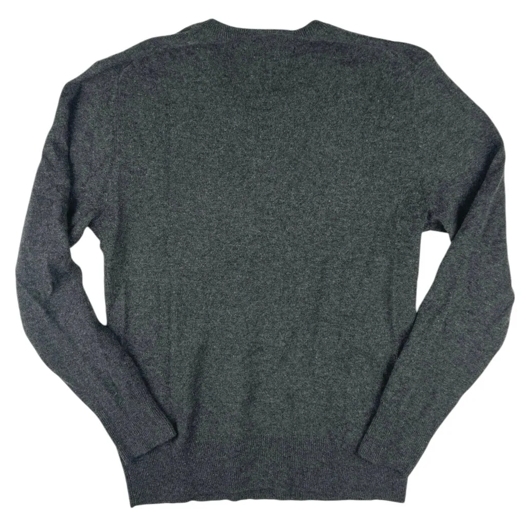 Everlane Men's Gray Cashmere Knit V-neck Long Sleeve Pullover Sweater Top Size S