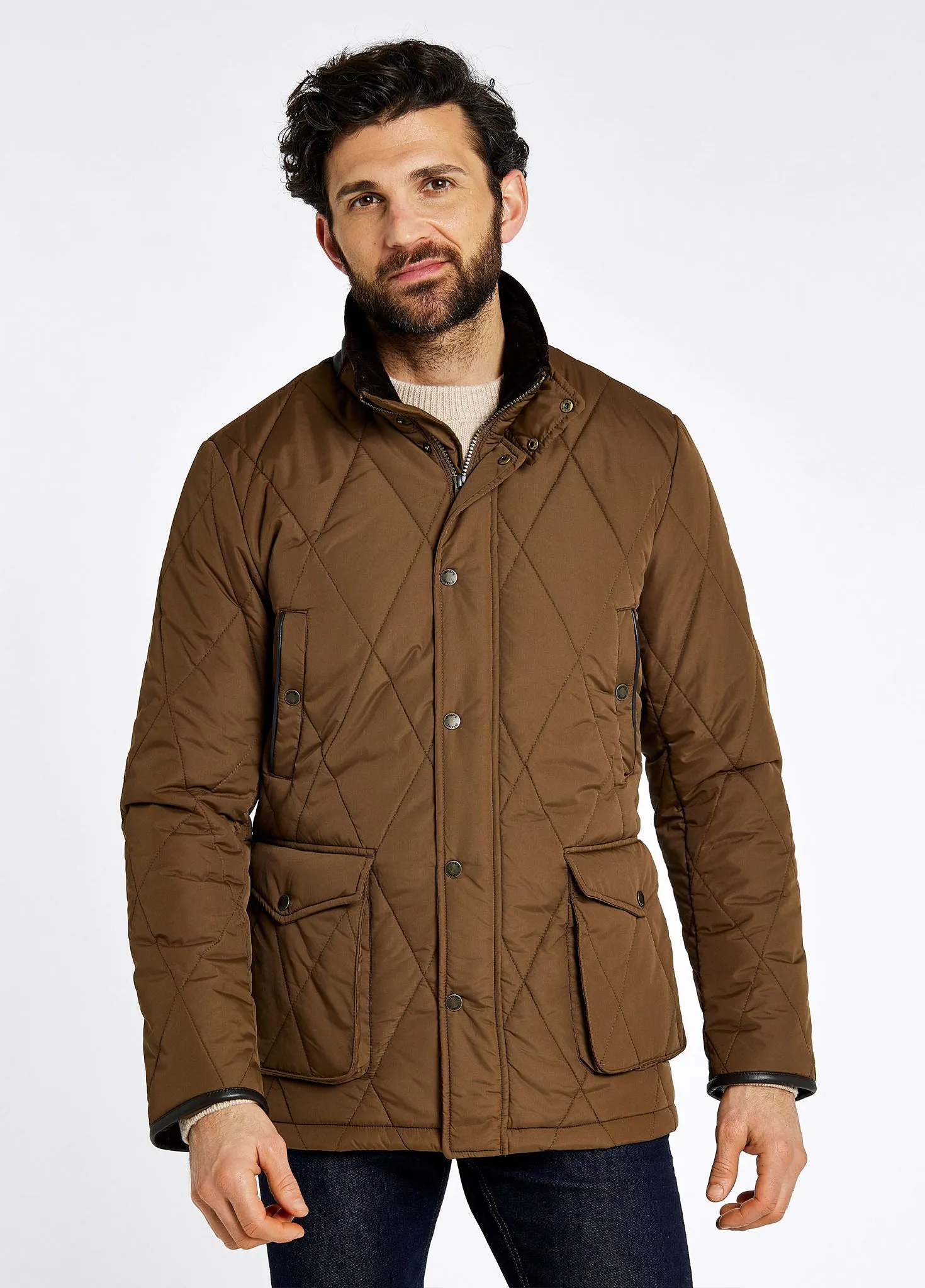 Farmley Men’s Quilted Jacket - Bronze