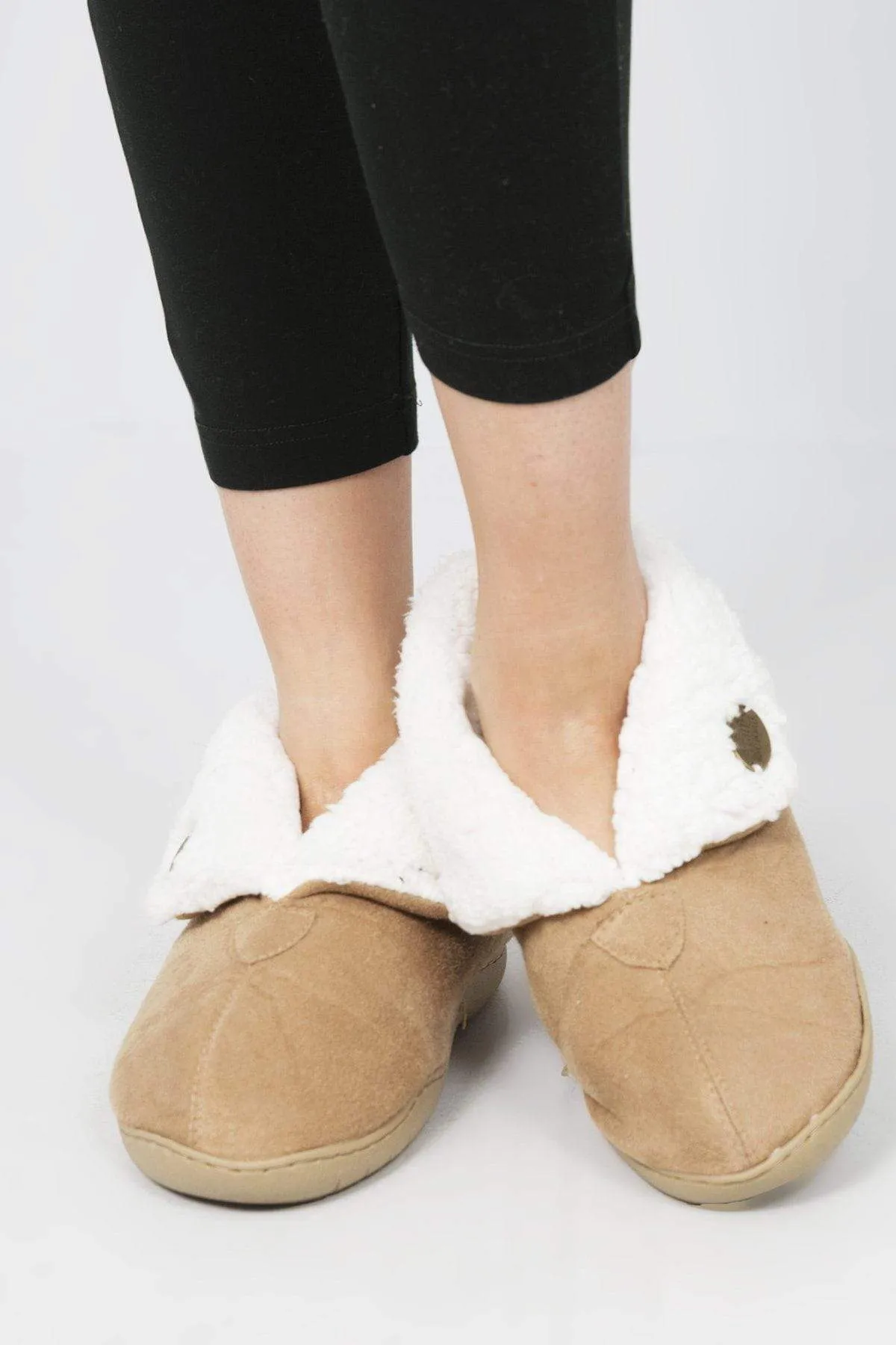 Faux Suede Adult Slipper Boots