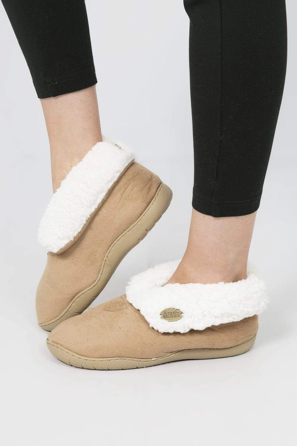 Faux Suede Adult Slipper Boots