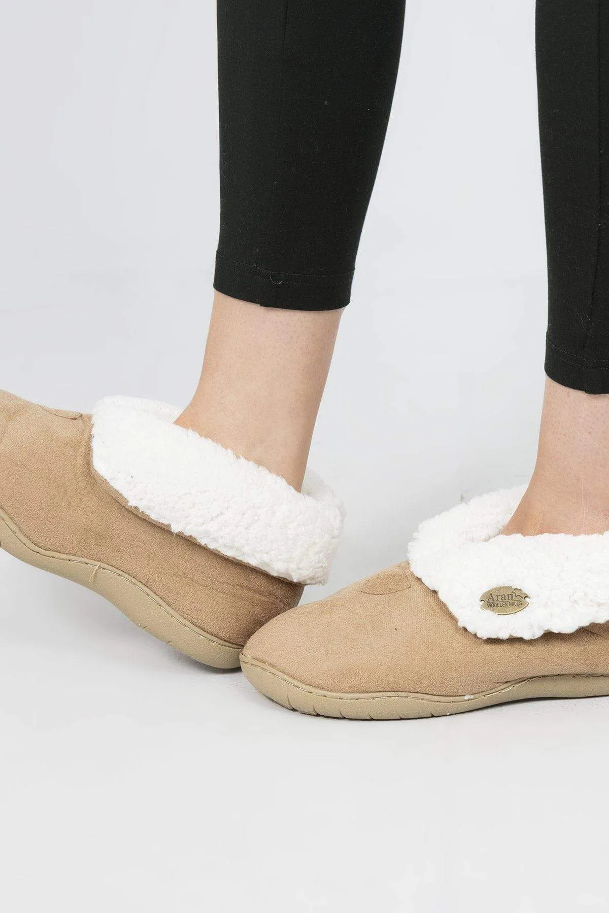 Faux Suede Adult Slipper Boots