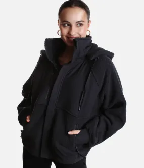 FIND YOUR INNER FLEECE Jacket, Charcoal – Hood, Thumbholes & More!