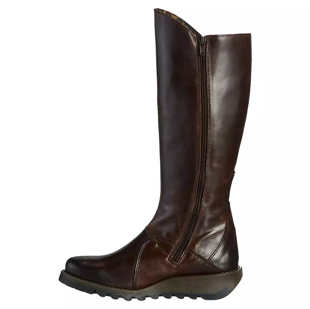 Fly London Womens Boots MOL 2 Wedge Knee High Leather - UK 7