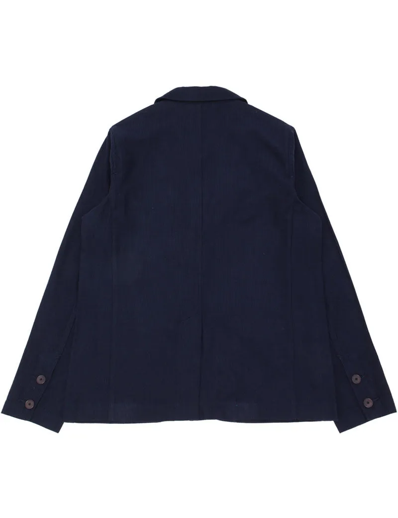 Folk Assembly Blazer Navy Brushed Stripe