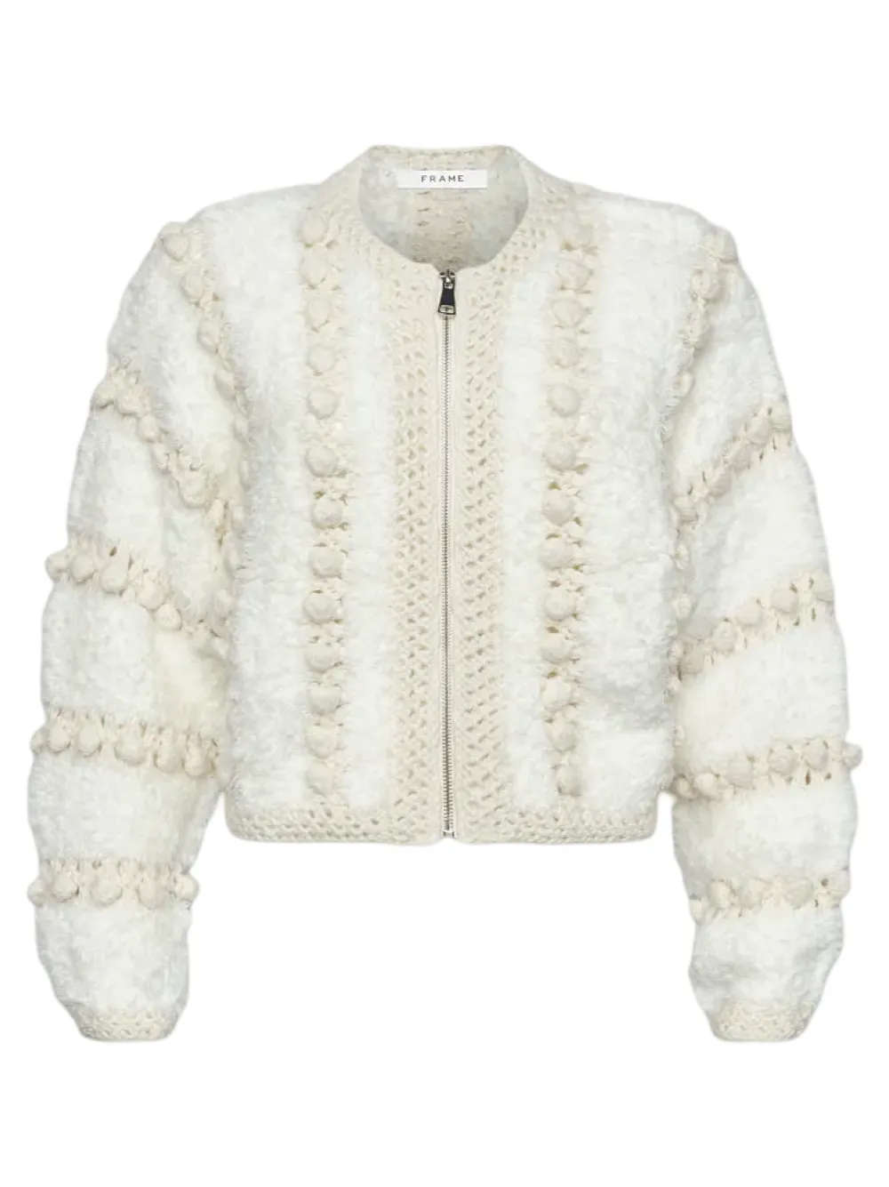 Frame Pom Pom Cardi in Cream