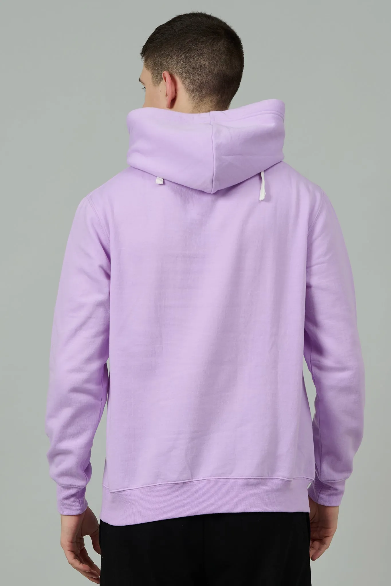 Go Devil with Flower Printed Purple Hoodie for Men