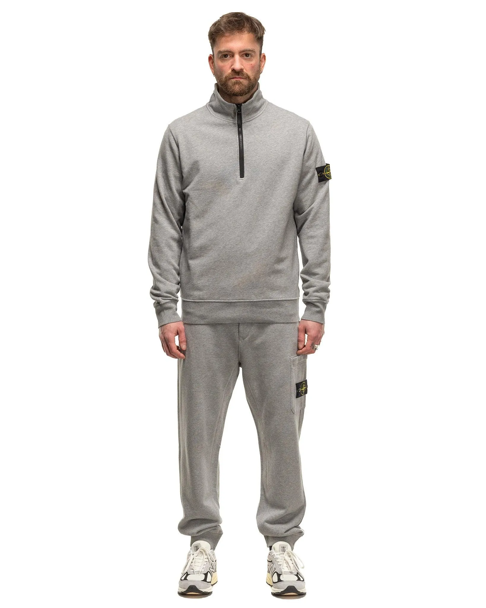 Half-Zipper Sweatshirt Melange Grey