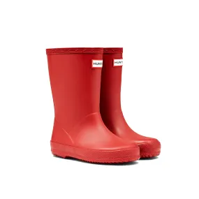 Hunter Kids First Classic Wellington Boot in Military Red